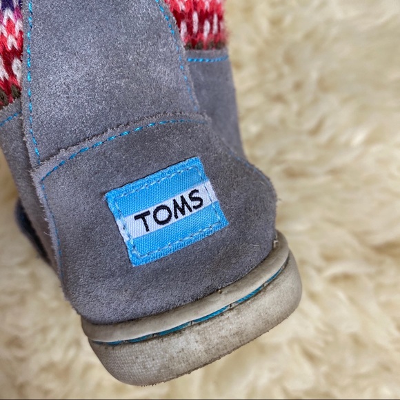 Toms Leather Boots with Knit Trim Size 11 - Picture 5 of 10